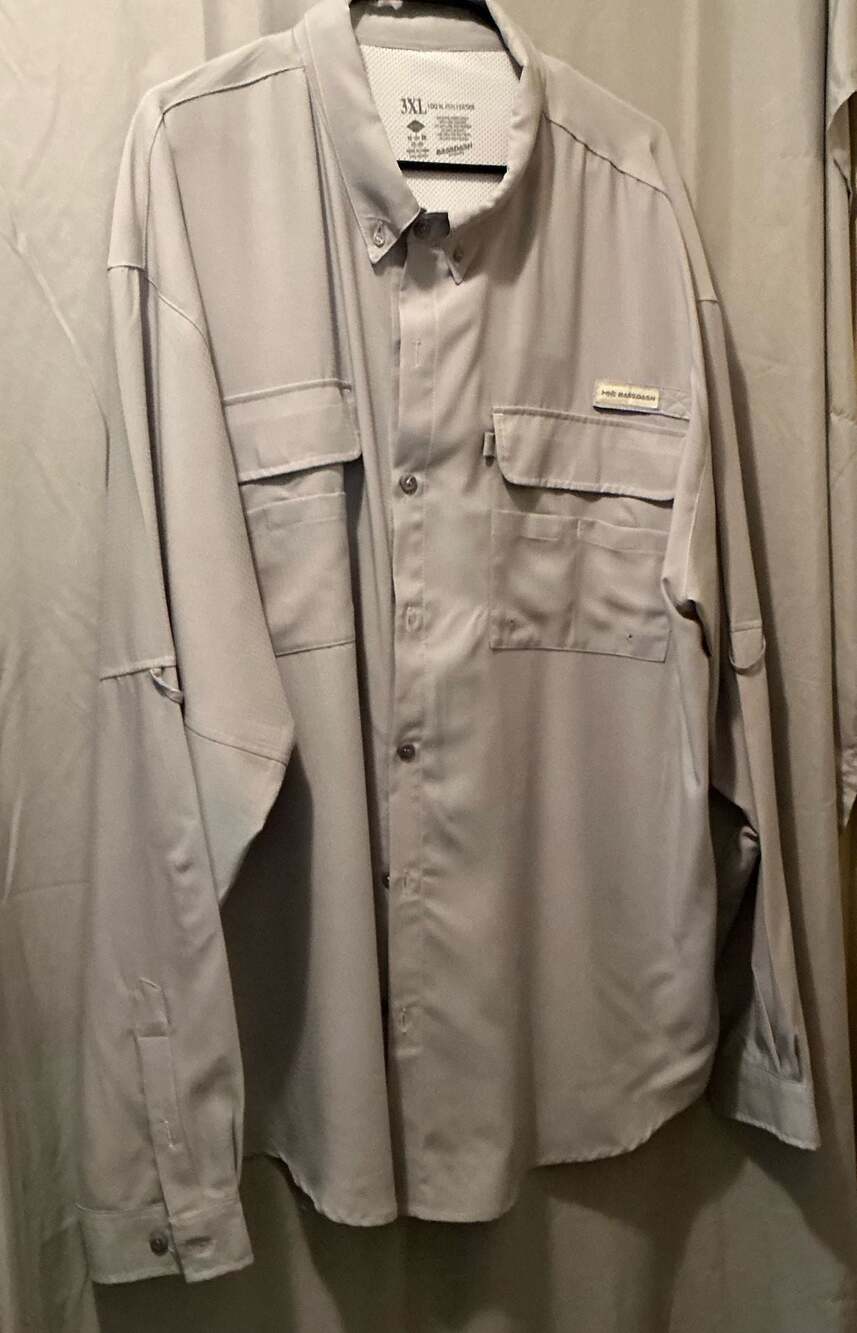 Bassdash Men's Long Sleeve Vented Fishing Shirt, Size 3XL. More in Description